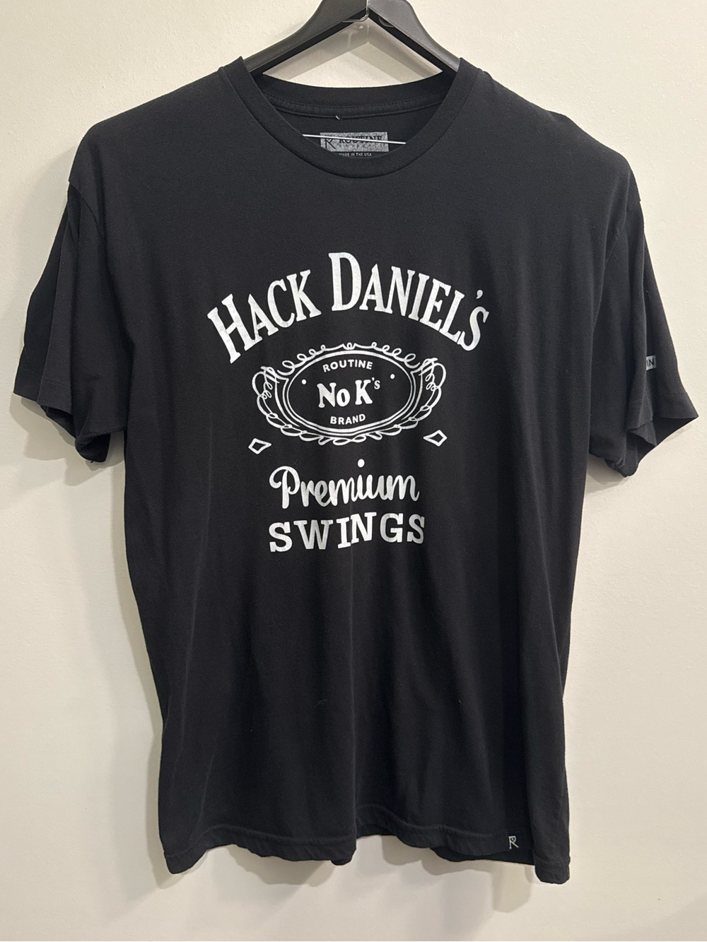 Routine Baseball - T-Shirt - Black - XL